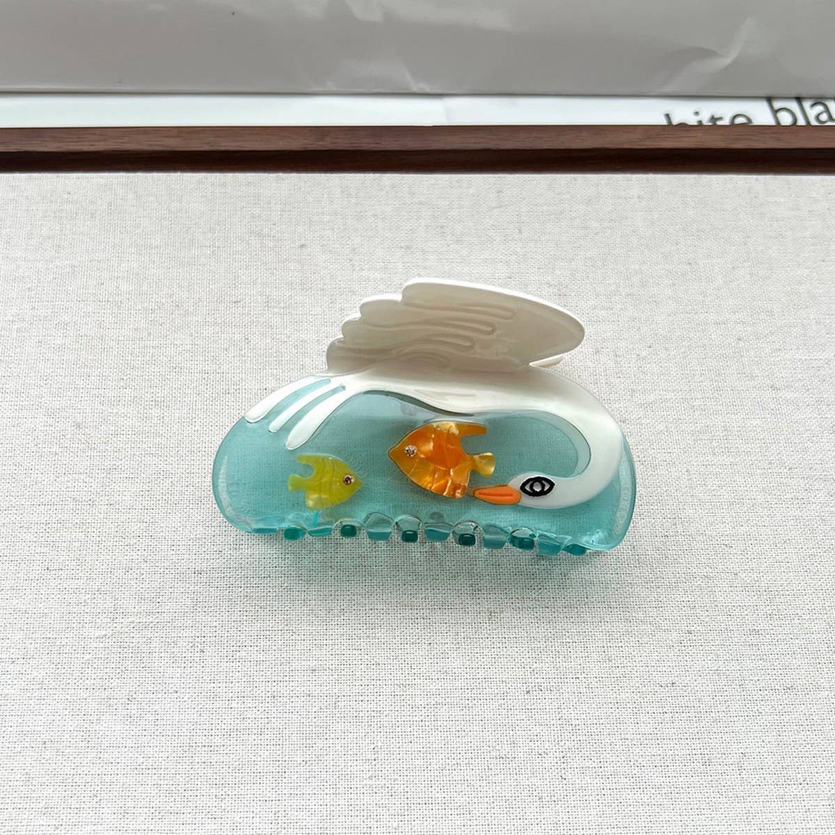 Swan & Star Acetate Hair Clips with Goddess Design