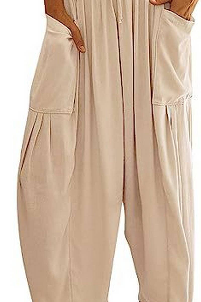 CWBLP0709_LOOSE CASUAL COTTON AND LINEN TROUSERS