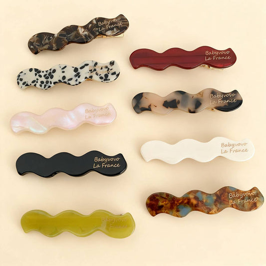 CWAHA07731_SIMPLE ACETATE HAIR CLIP SIDE BANG DUCKBILL