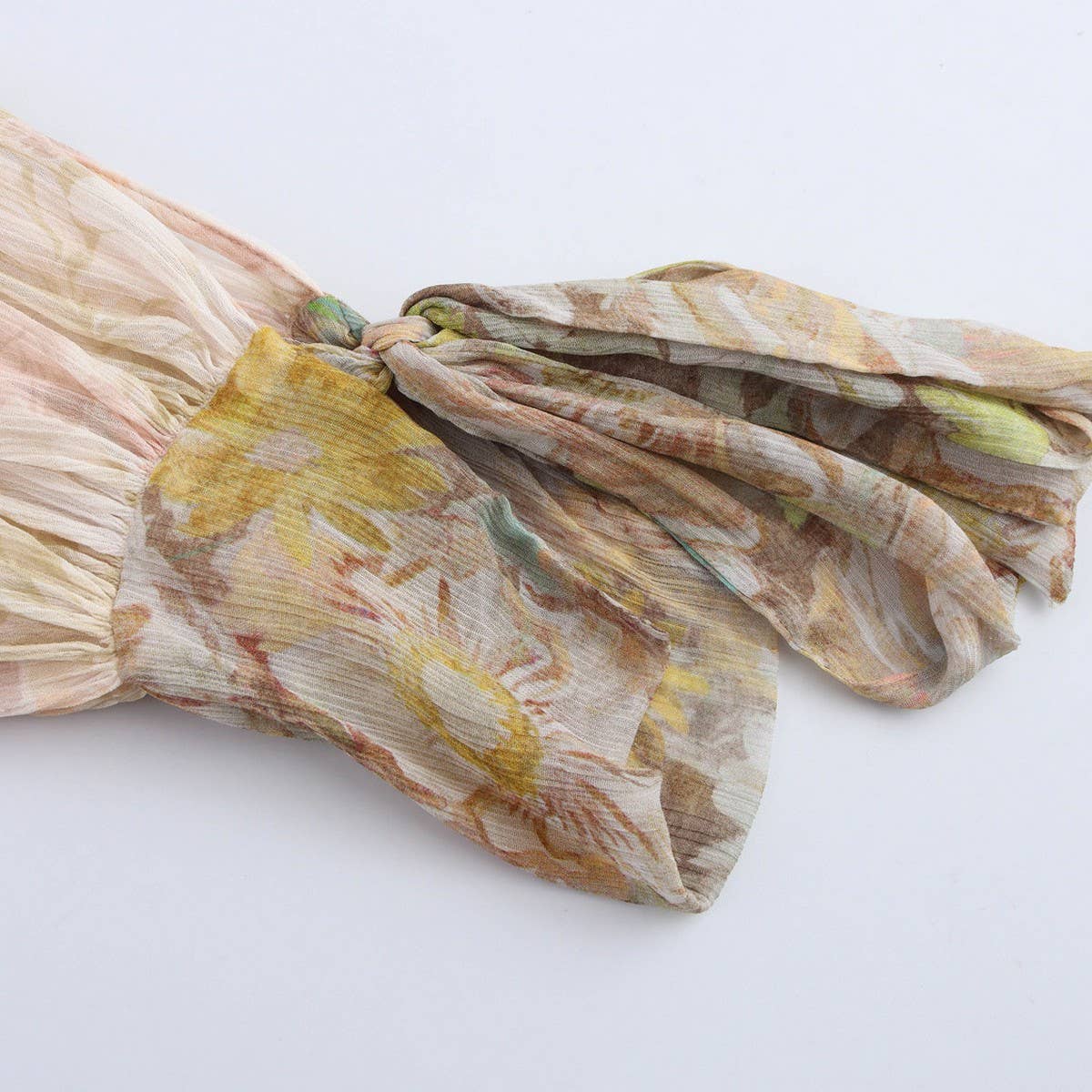 Women's Asym Hem Floral Shirt with Bow Detail