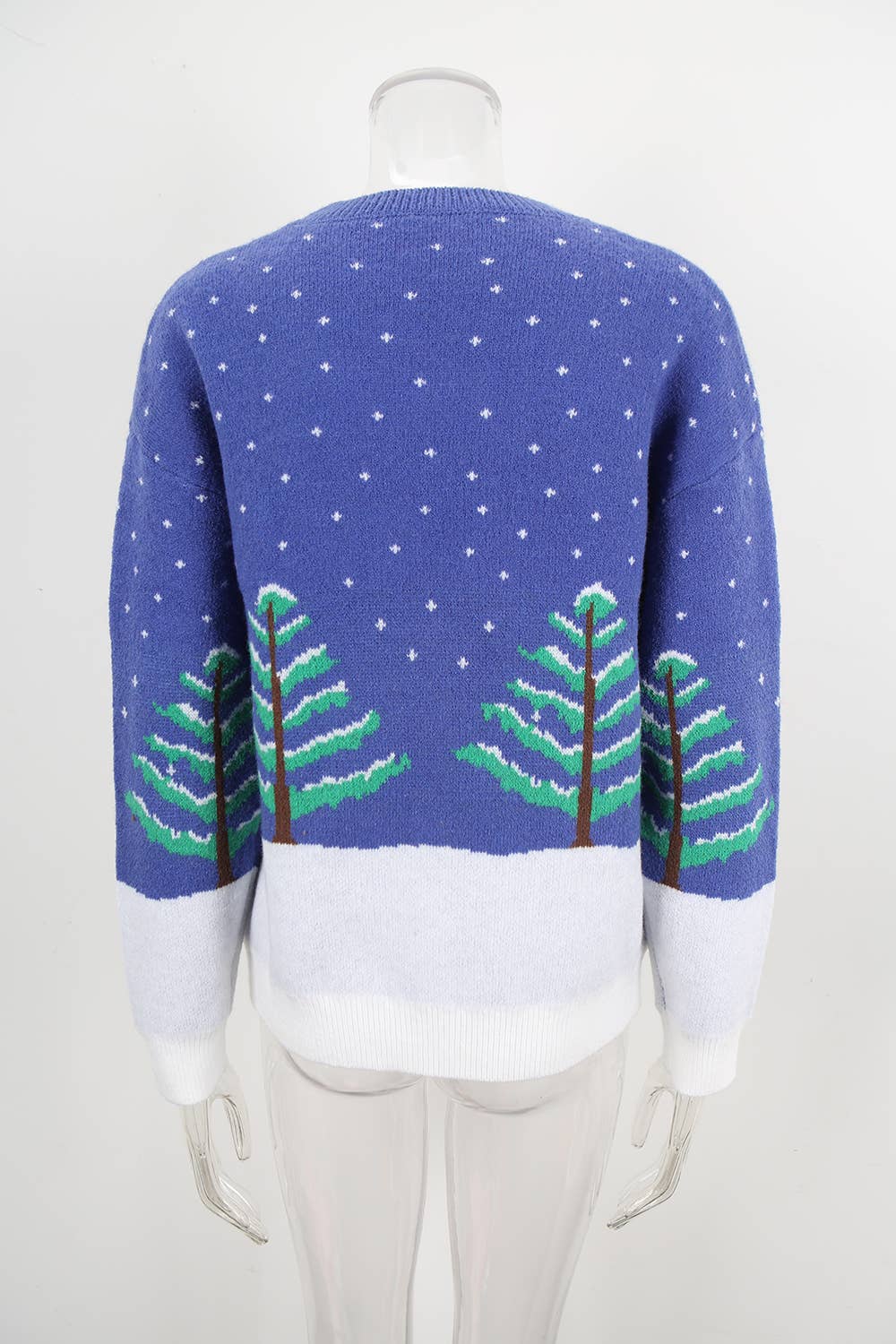 Jacquard round-neck Christmas knitted sweater