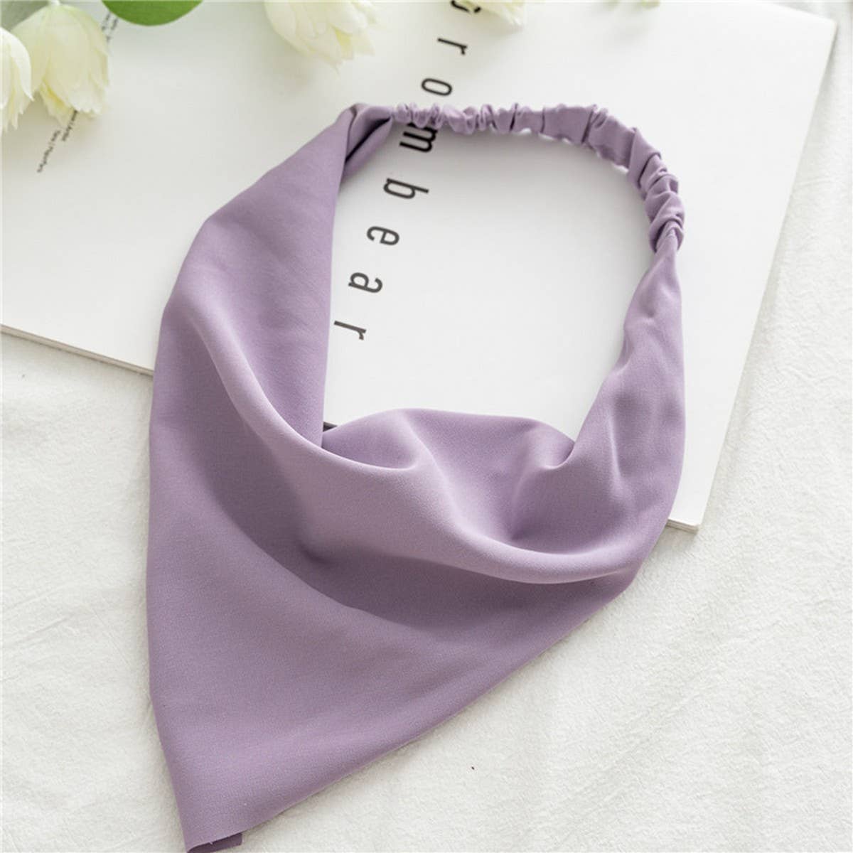 SOLID COLOR TRIANGULAR SCARF HAIR ACCESSORIES_CWAHA4150