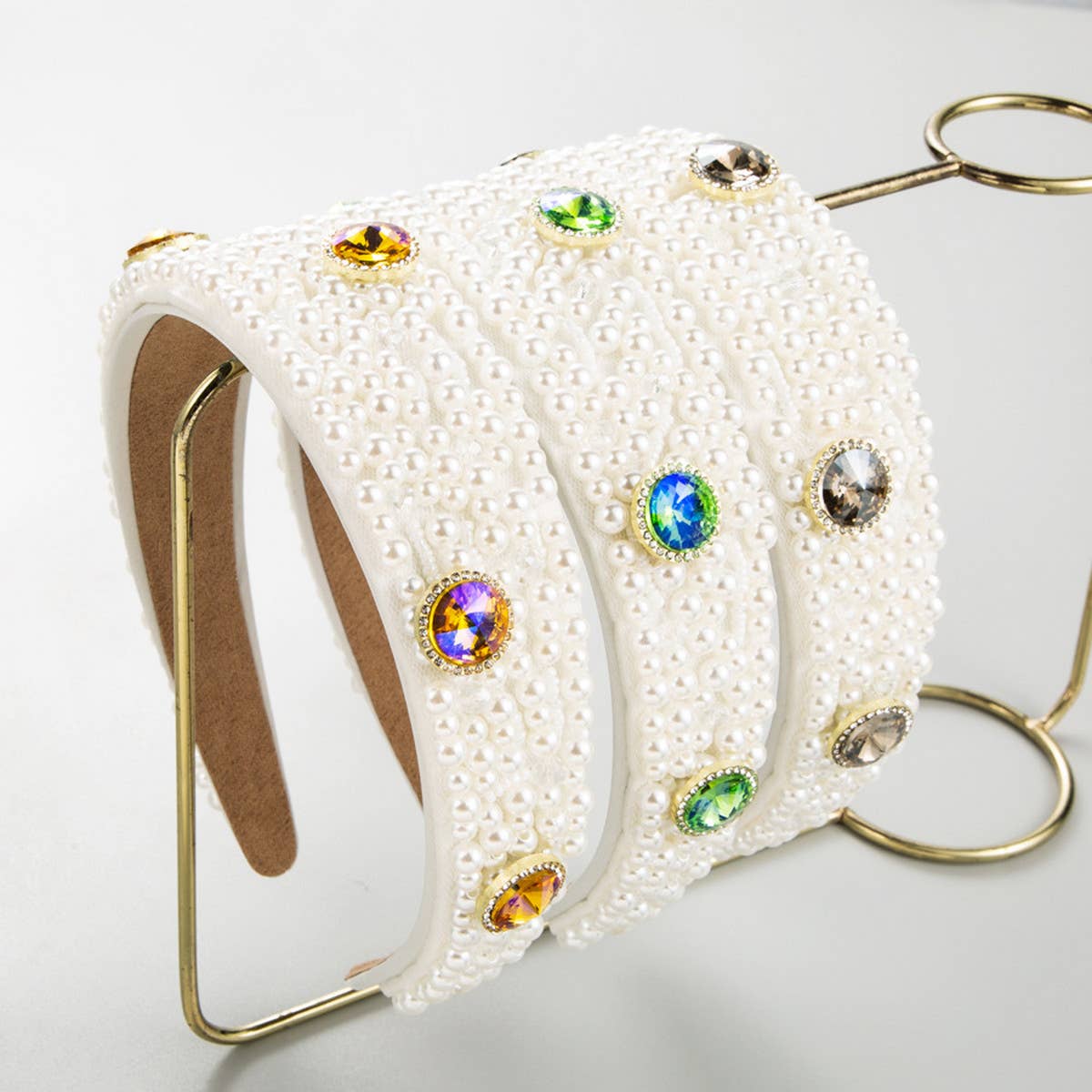 FASHION WIDE-BRIMMED RHINESTONE PEARL HEADBAND_CWAHA2131