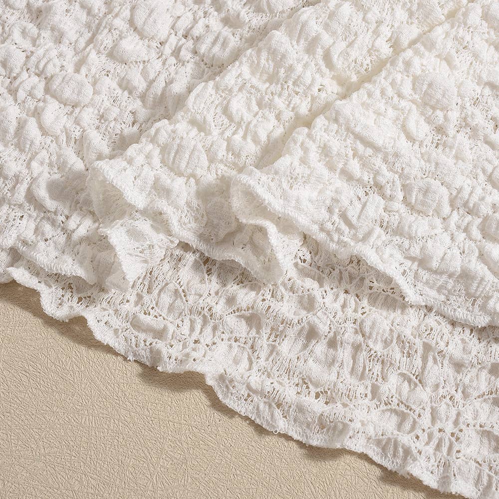 One-neck fitted long-sleeved ruffled dress