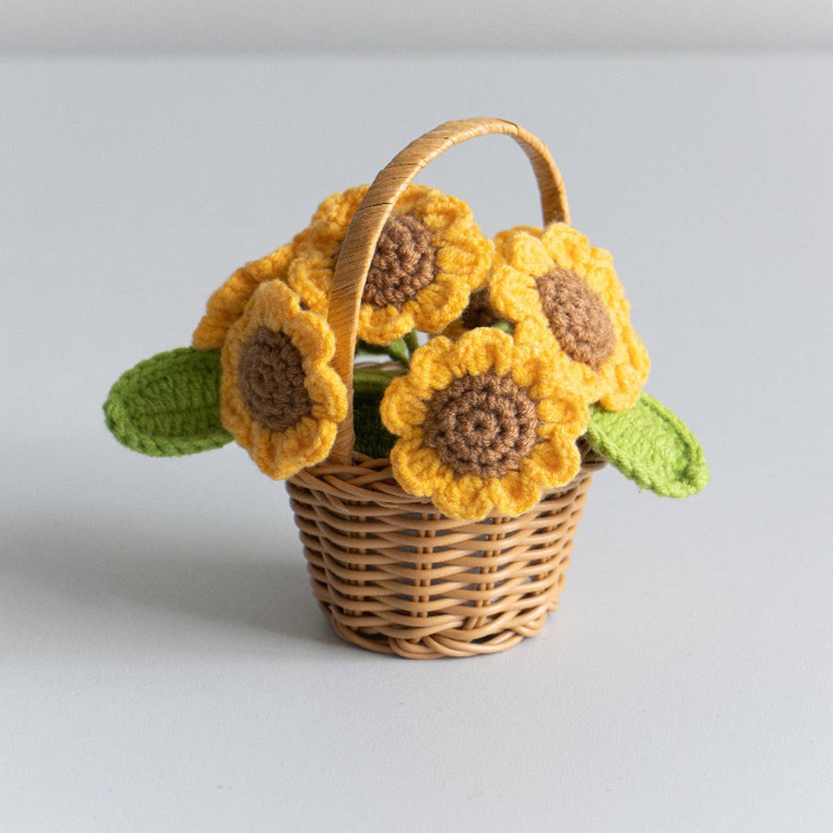 CWMM9269_HANDMADE SUNFLOWER MINI FLOWER BASKET ORNAMENTS