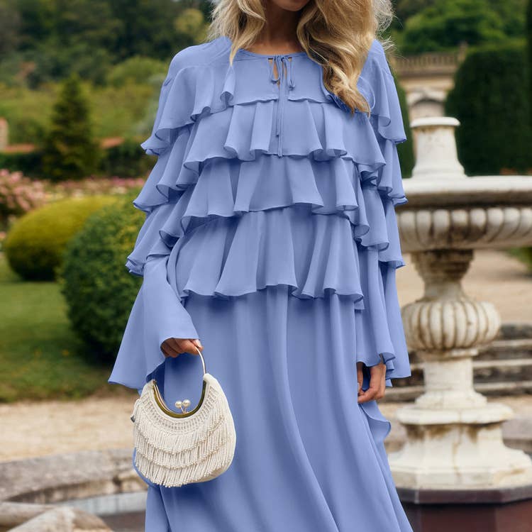 Layered design sense,elegant refined cake dress