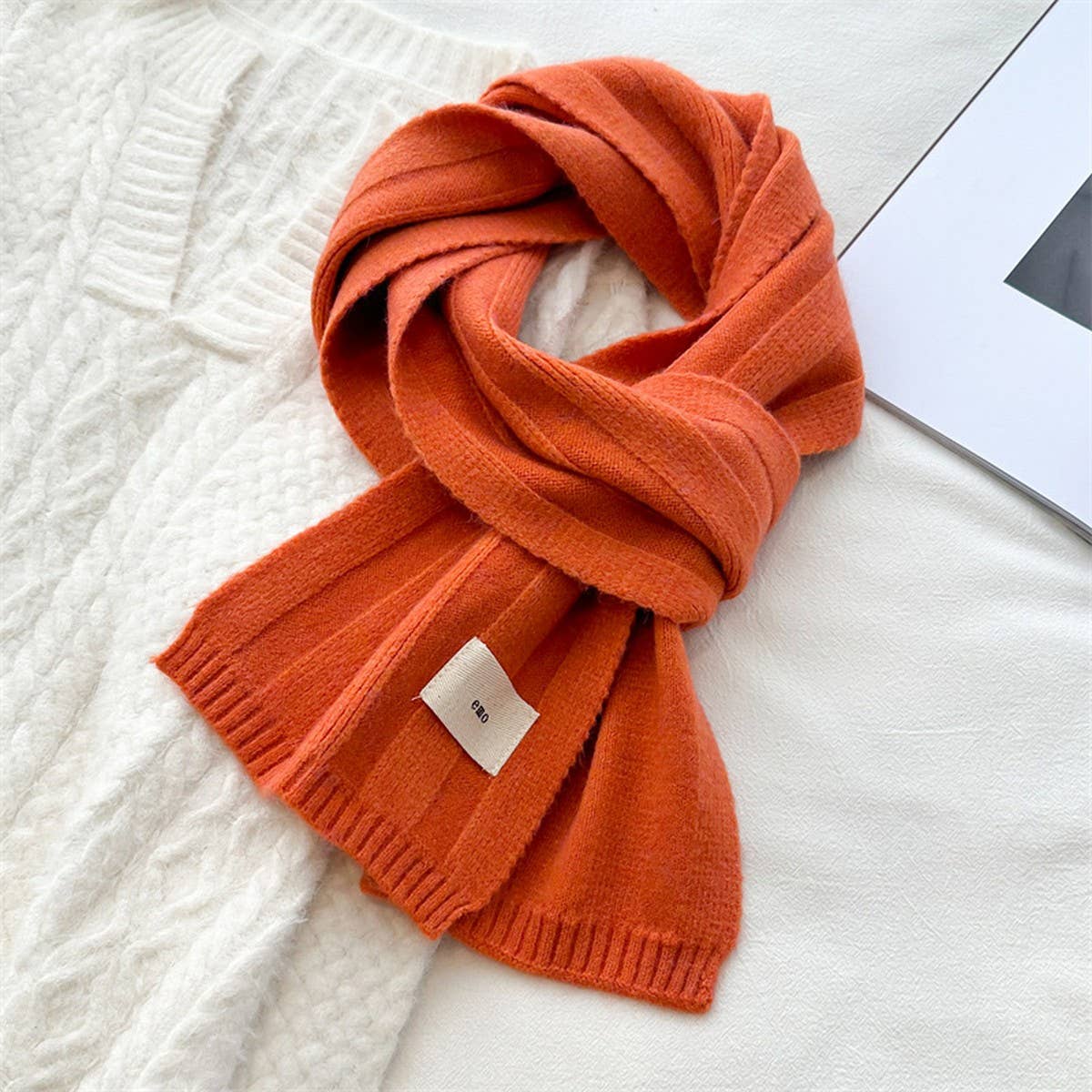 Knit Stripe Scarf - Warm Fall/Winter Unisex Scarf