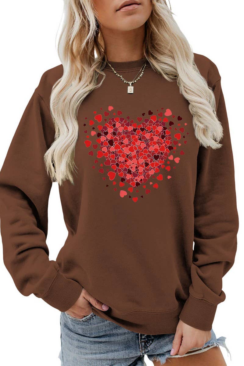 VALENTINE FUN PATTERN LONG SLEEVE SWEATSHIRT_CWTSTL0971