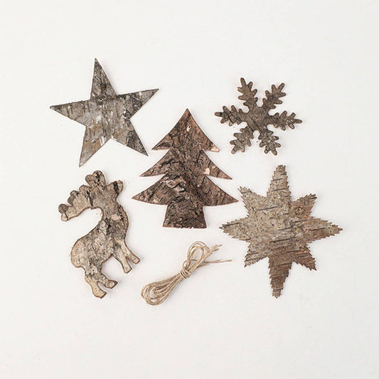 Natural Cedar Wooden Christmas Tree Hanging Decor