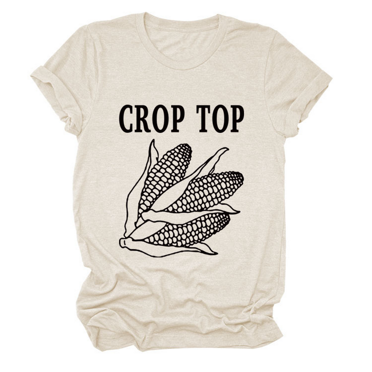 Corn Letter Print Tee ? Women¡¯s Casual T-Shirt