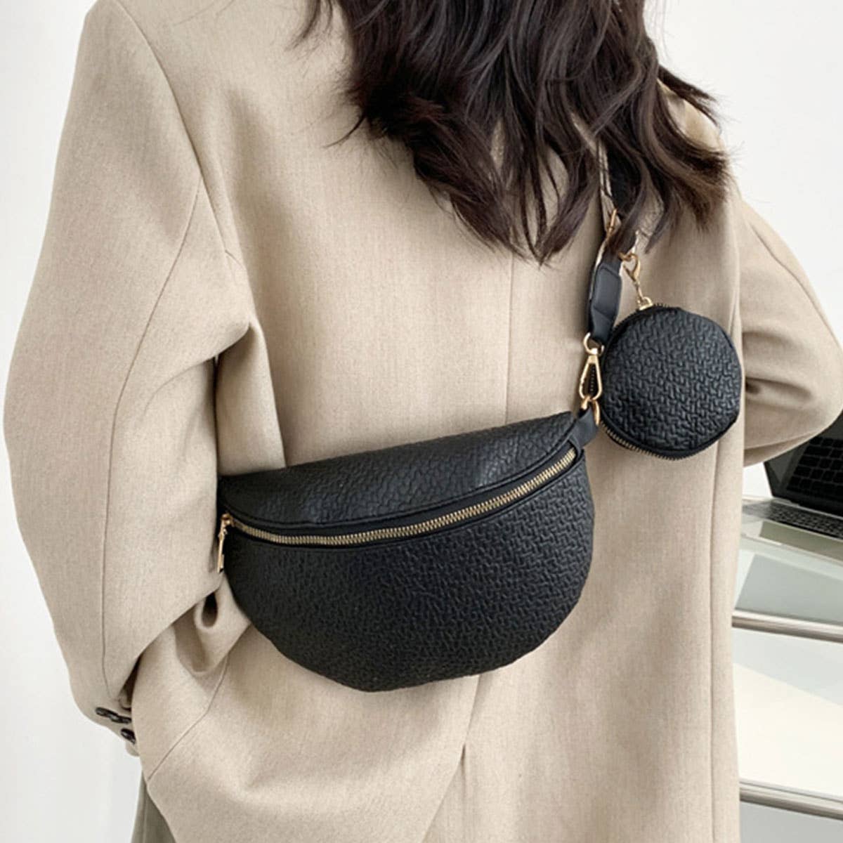 CASUAL,SIMPLE PURSE PENDANT FANNY BELT BAG_CWAB0949