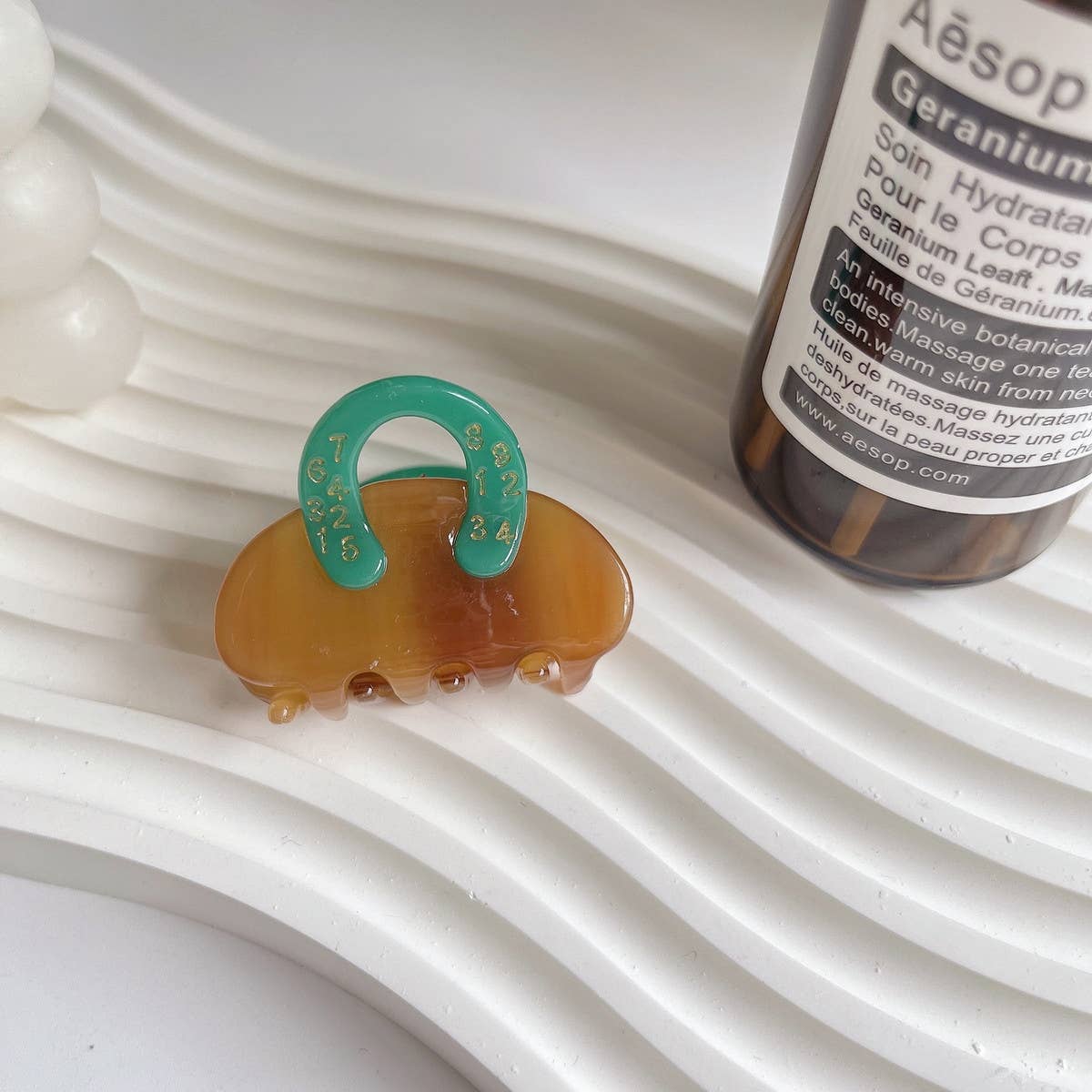 Mini Handbag Hair Claw, French Acetate Hair_CWAHA1350