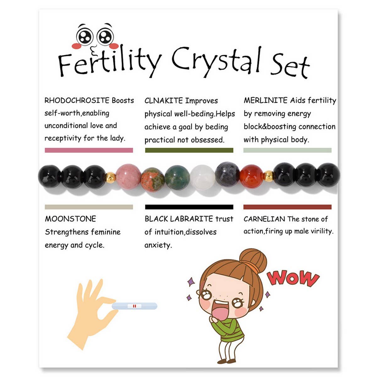 CWAJE4301_HEALING NATURAL STONE COLORFUL ELASTIC BRACELET