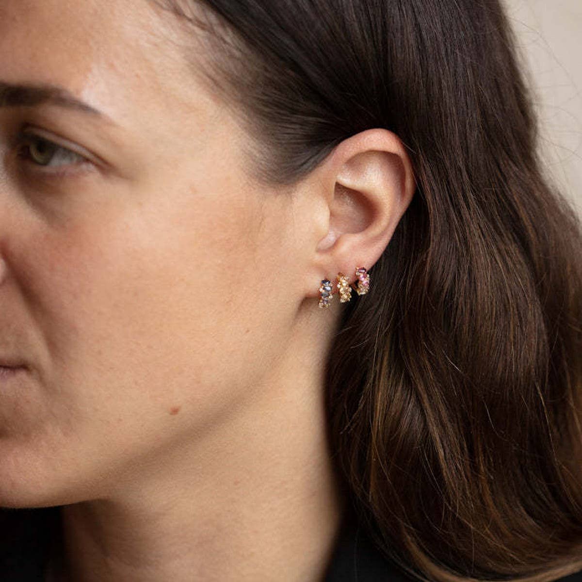 Colorfast Gradient Birthstone Stud Earrings