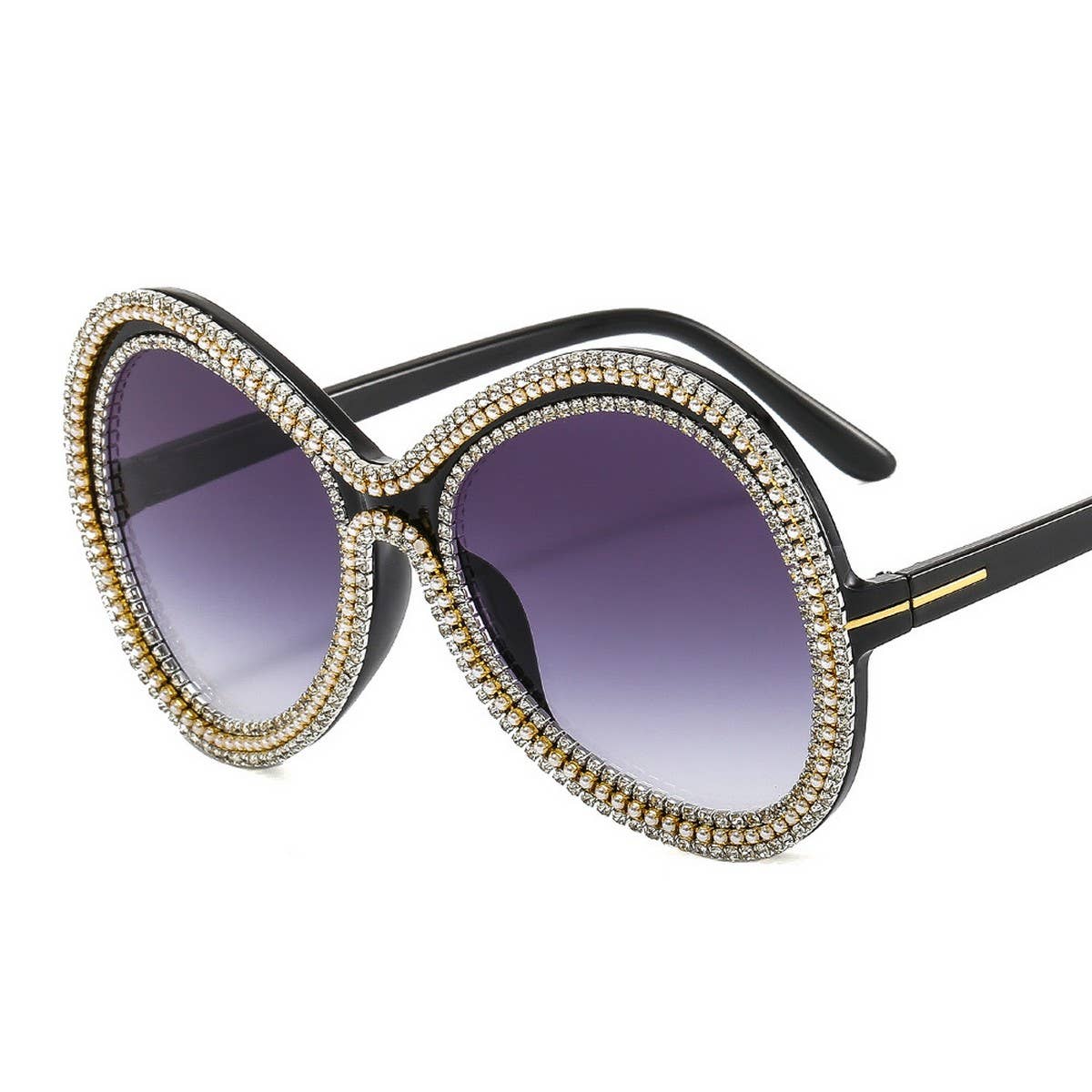 PEARL AND DIAMOND PERSONALIZED FASHION SUNGLASSES_CWASG0872