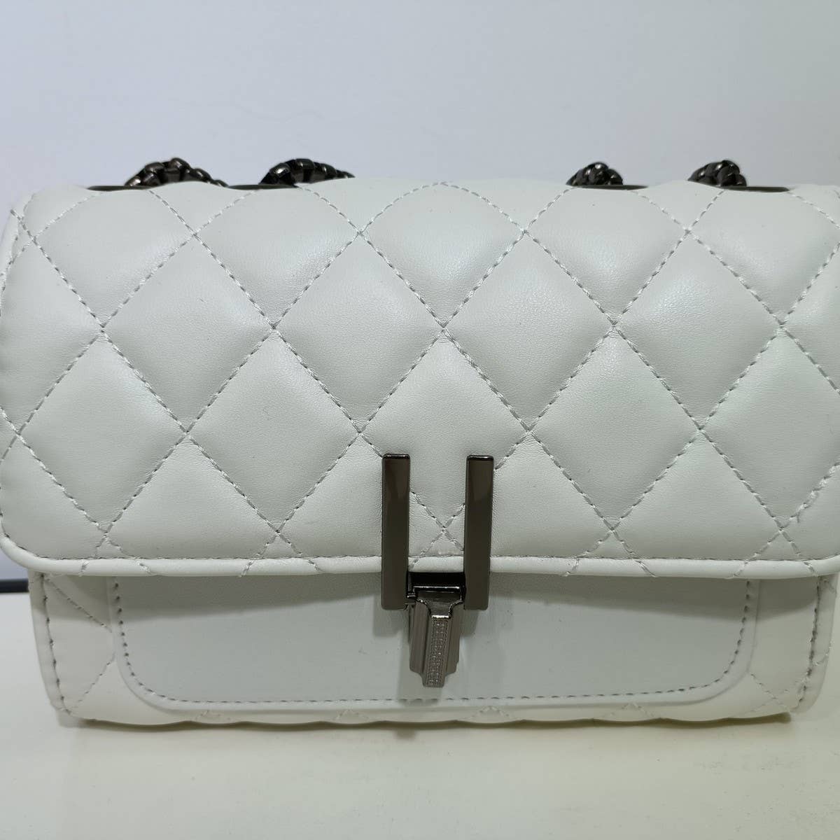 DIAMOND CHECKERED ONE SHOULDER CROSSBODY BAG_CUAB0178