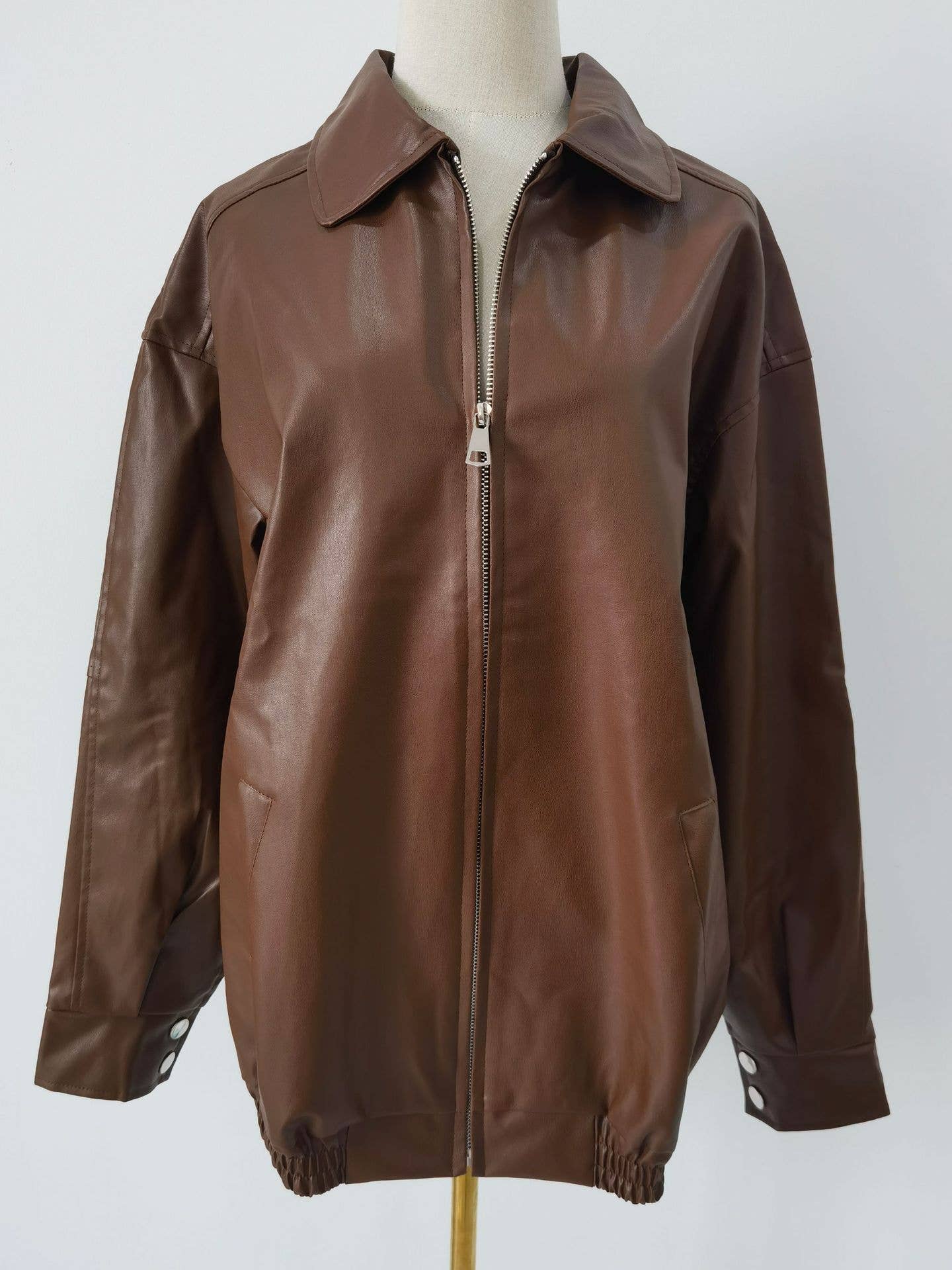 Fashionable loose long-sleeved motorcycle jacket