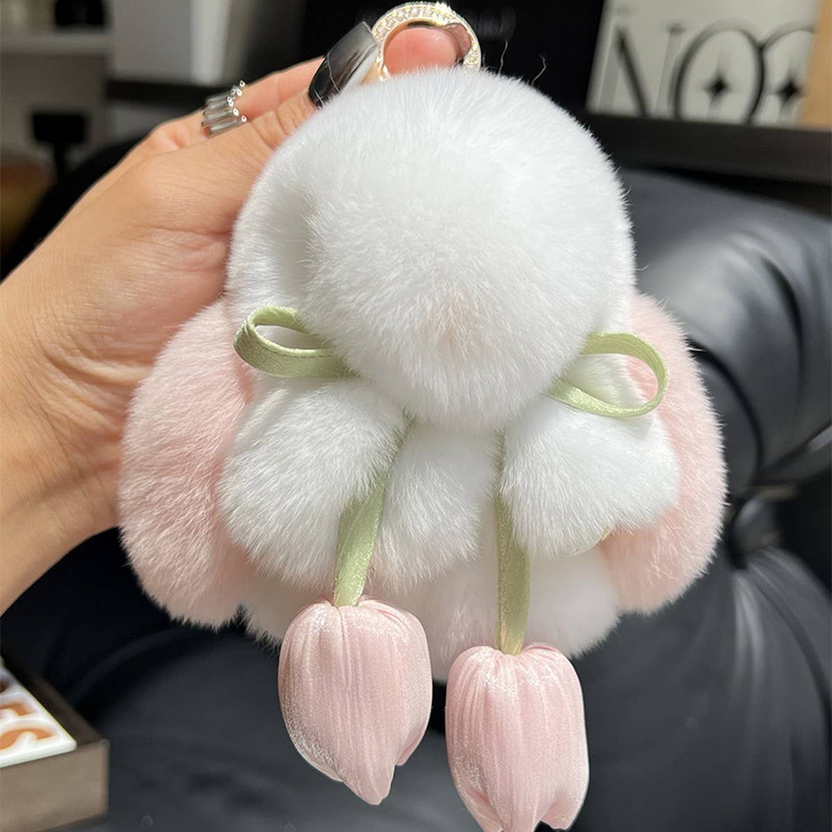 CUTE MINI PLUSH BUNNY DOLL KEYCHAIN PENDANT