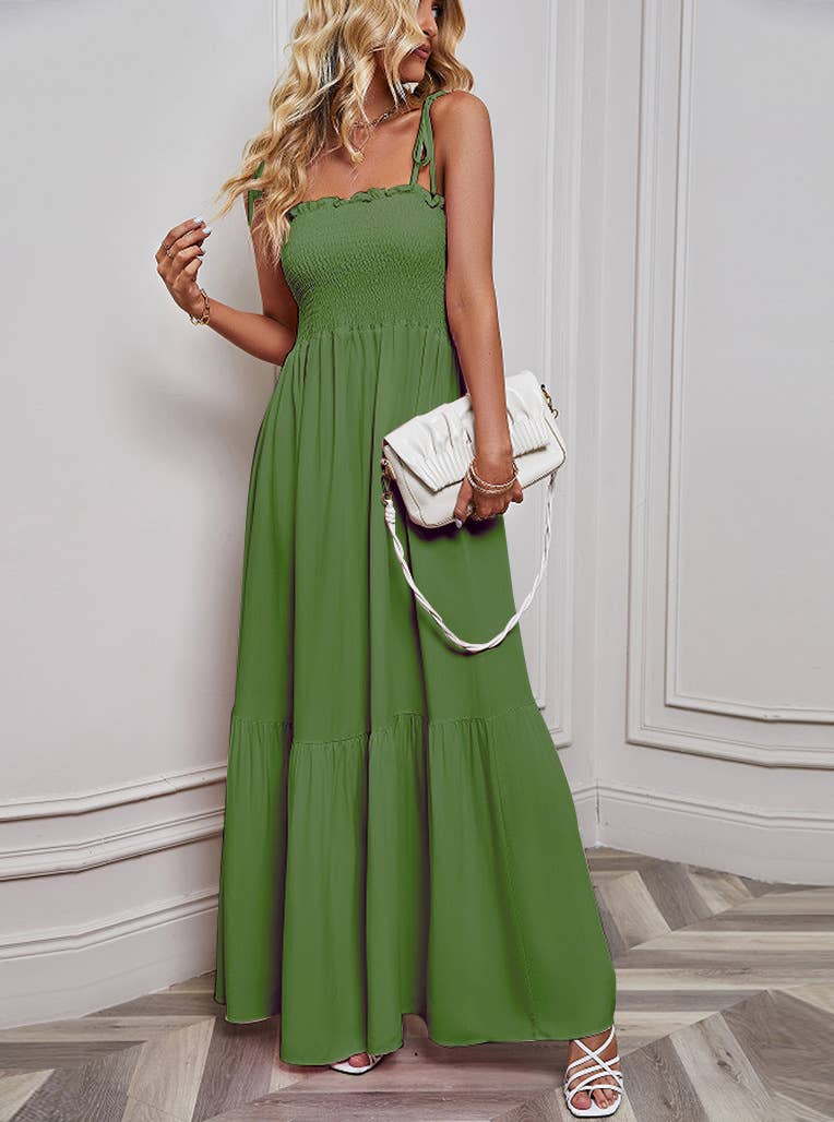 Strappy strapless beach dress