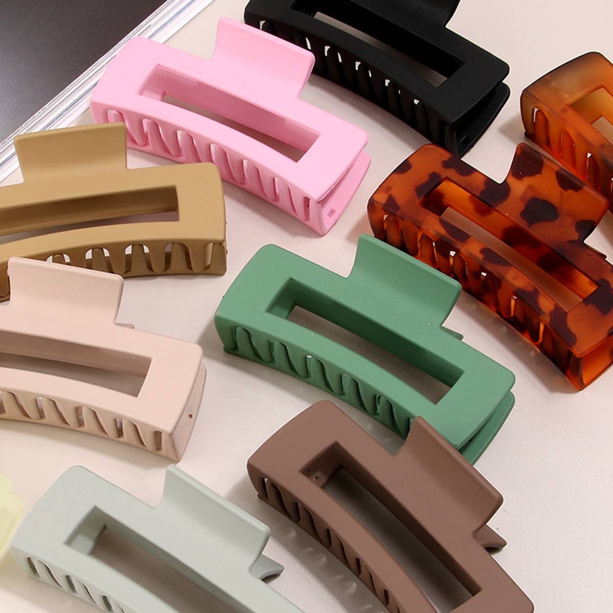 4.1 Inch Matte PS Plastic Hair Claw Clip, Wholesal_CWAHA0091