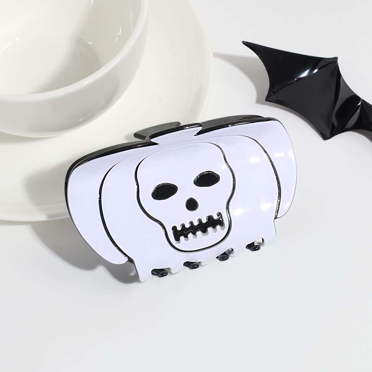Halloween Acetate Hair Claw ? Witch & Bat Design