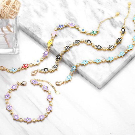 FASHION BOHEMIAN COLORFUL OIL DROPPING BRACELET_CWAJE0890