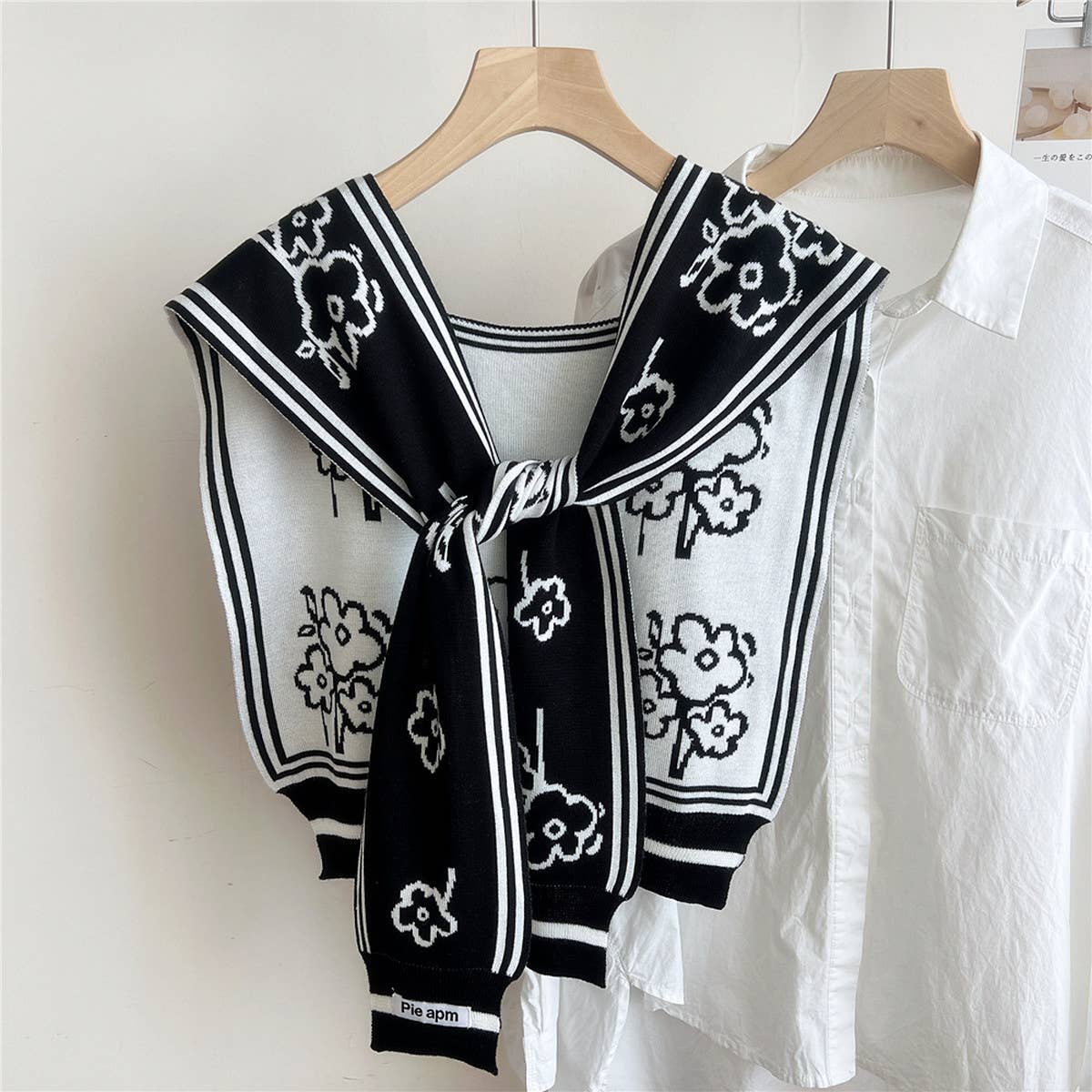 Floral Knit Shawl ? Light Cardigan Scarf for Women