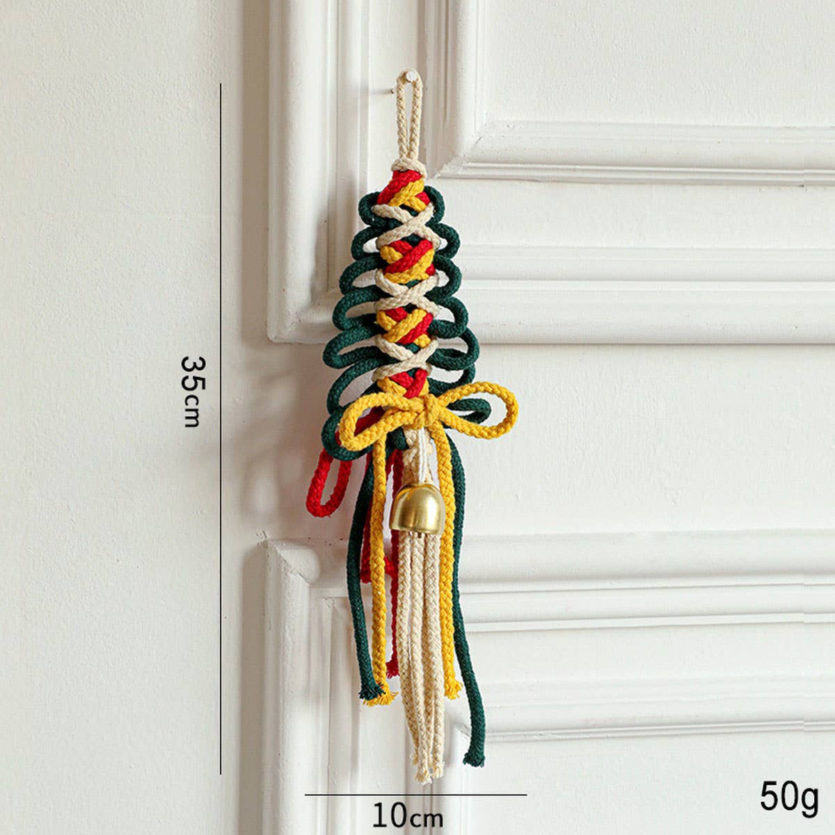 Colorful Woven Bell Christmas Door Wall Hanging
