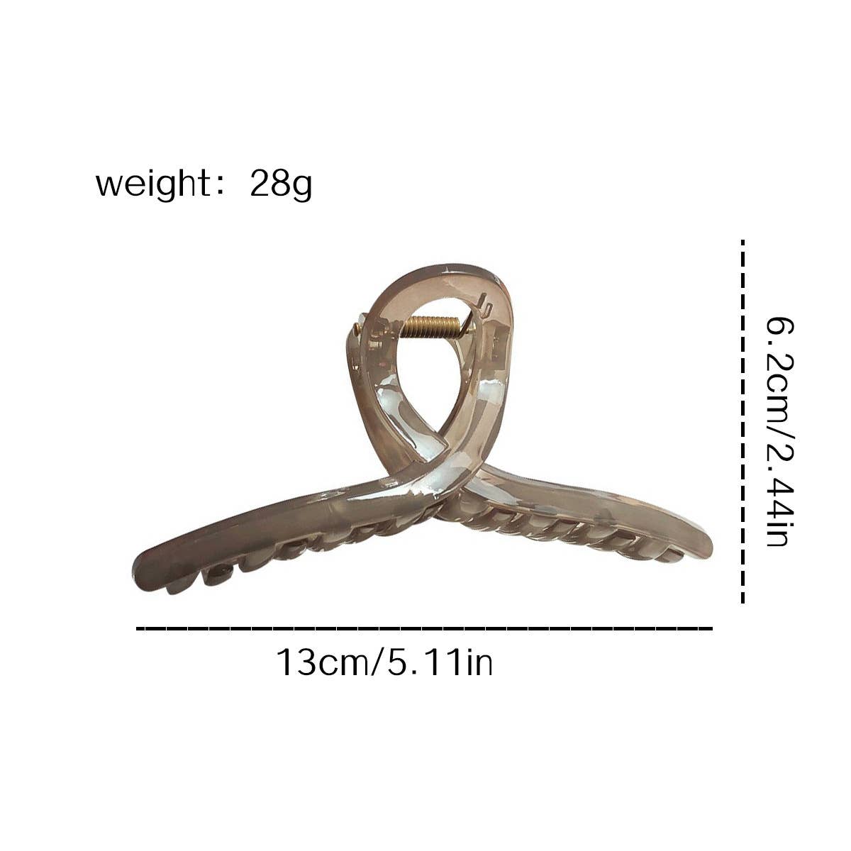 Fashionable cross-grip jelly-colored shark clip