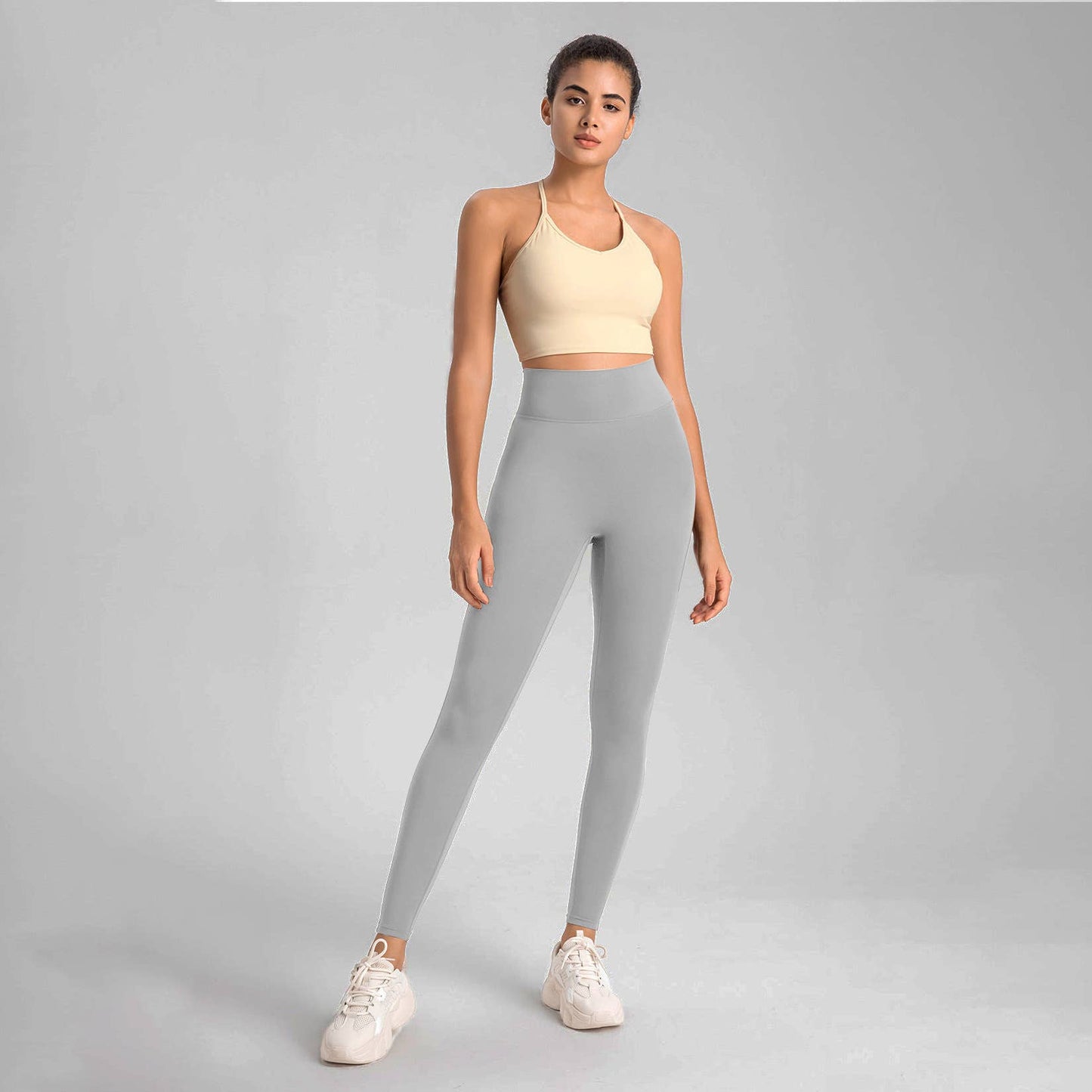 Nude high-waisted tight hip-lifting yoga pants