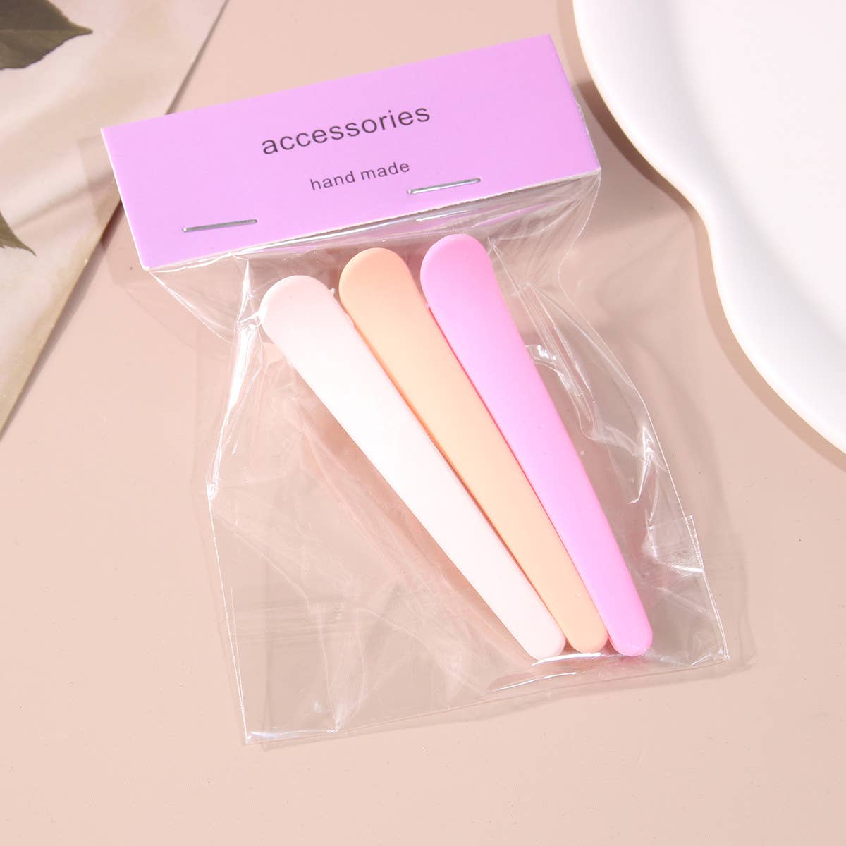 3PCS No-Crease Hair Clips Set Matte Duckbill Pins_CWAHA1045