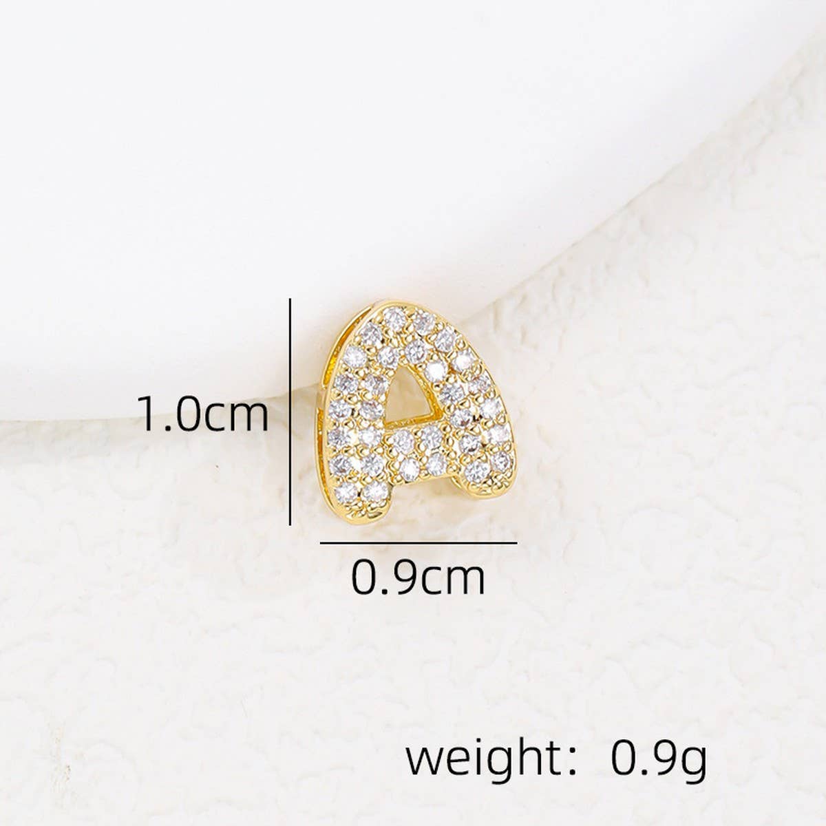 Tiny Zirconia Pendant 26 Letters Necklace