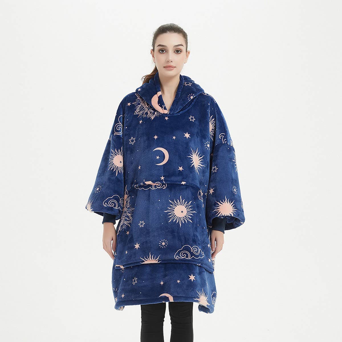 Oversized Cartoon Hoodie Blanket for Adults_CWMM8985