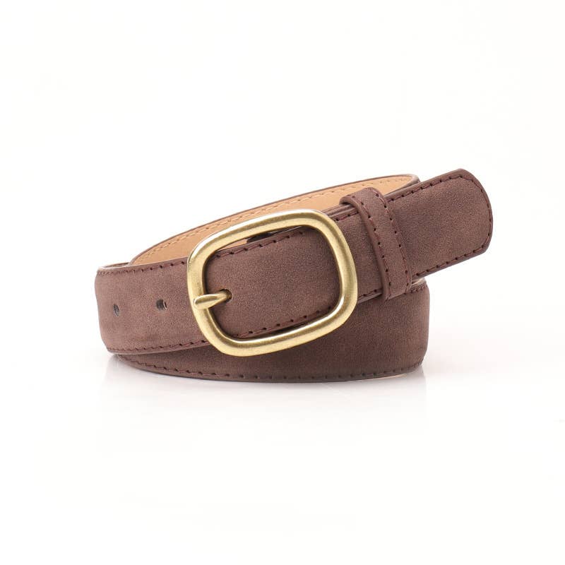 Fashionable retro trendy bronze pin buckle belt