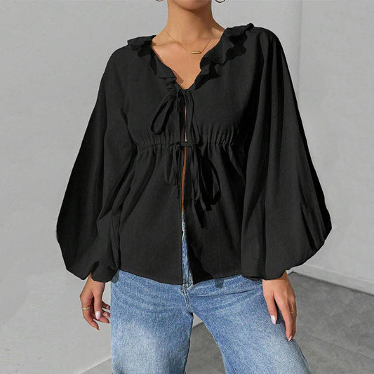 SIMPLE INTELLECTUAL STYLE BAT SLEEVE CARDIGAN