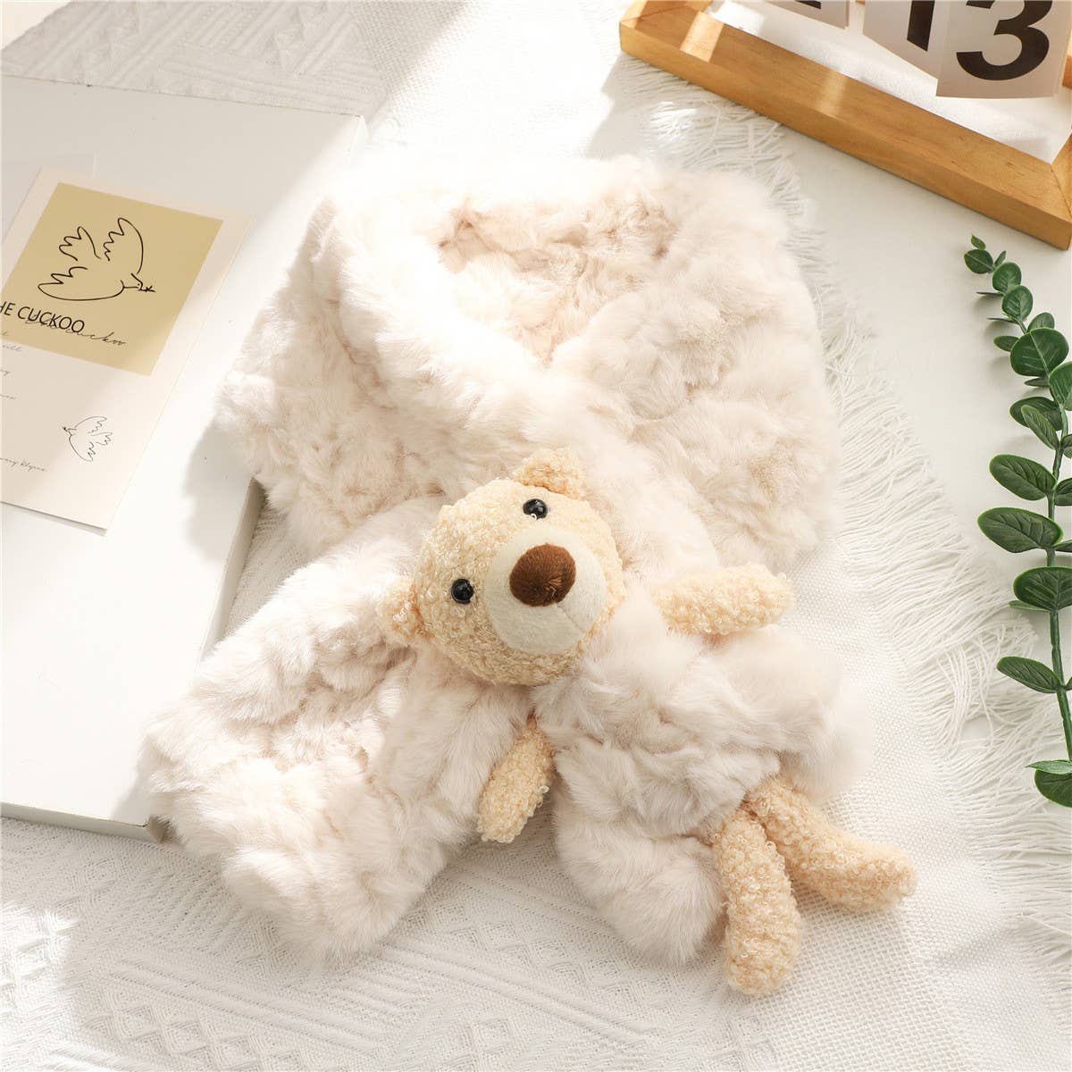 2024 CUTE CARTOON BEAR WARM SCARF_CWASC1255