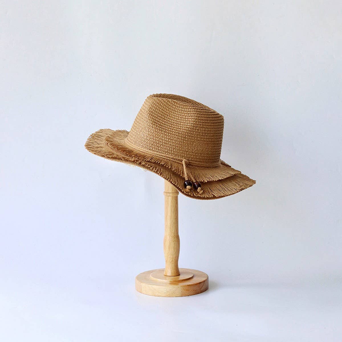 Summer women's wide brim fur-rimmed sun hat_CWAH3505