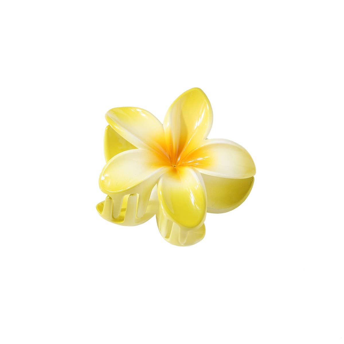 Gradient Flower Hair Claw - Plumeria Beach Clip