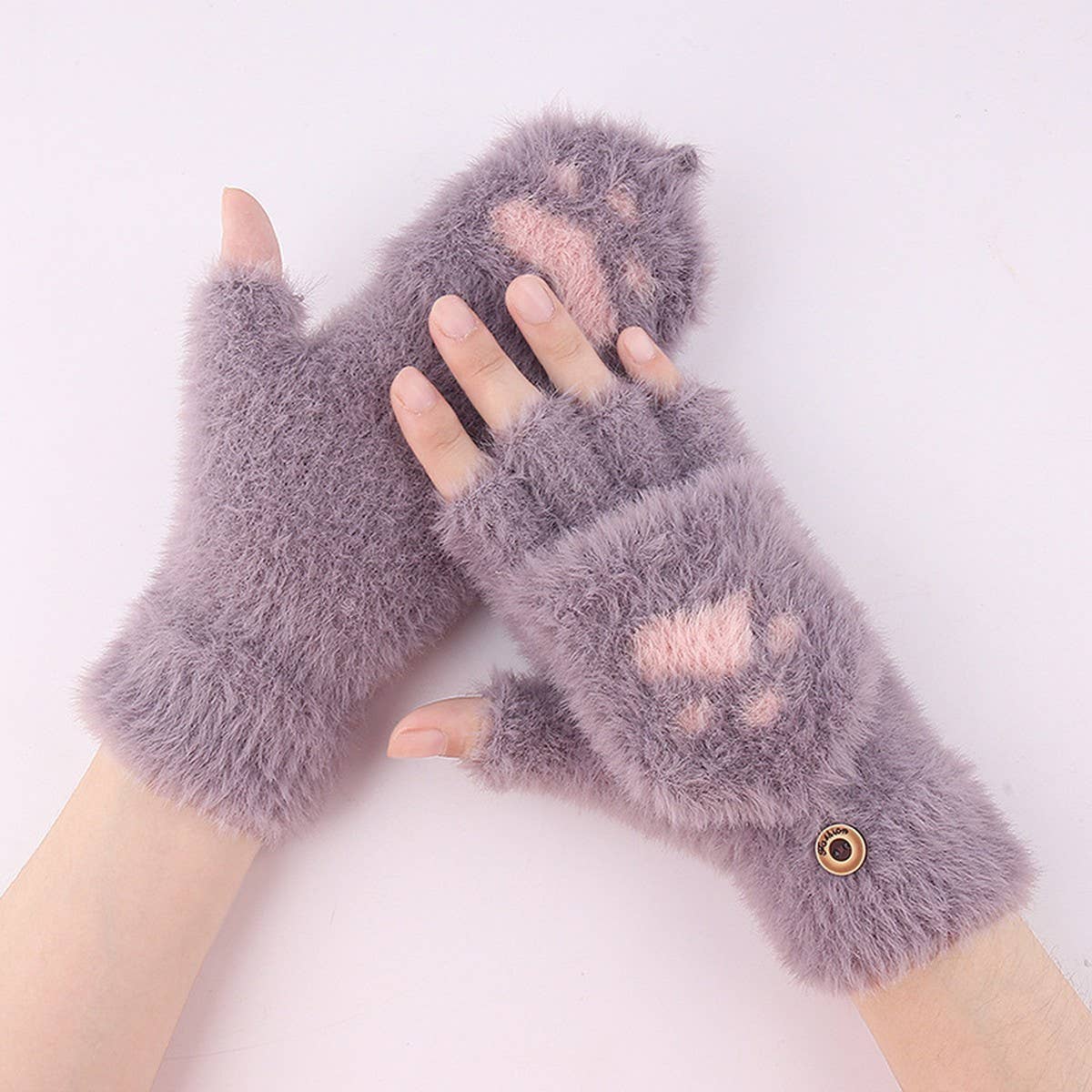 NEW WOMEN'S FLAP KNITTED FINGERLESS GLOVES_CWAG0247