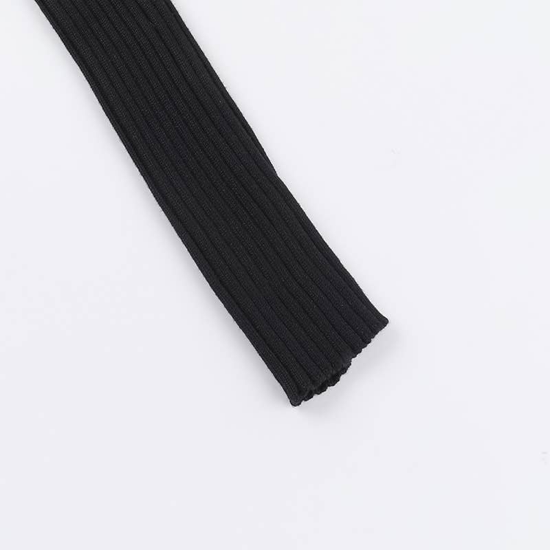 V-NECK WOOLEN LONG-SLEEVED SINGLE-BREASTED TOP