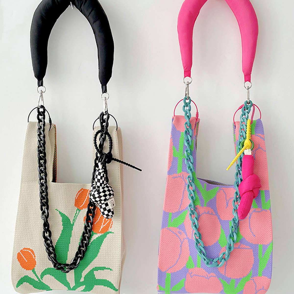 WOMEN FLORAL KNITTED SHOULDER HANDBAG_CWAB1493