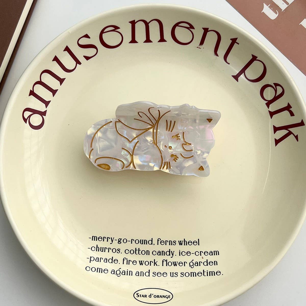 Simple Cat Acrylic Claw Clip ??Cute Animal Hairpin_CWAHA5903