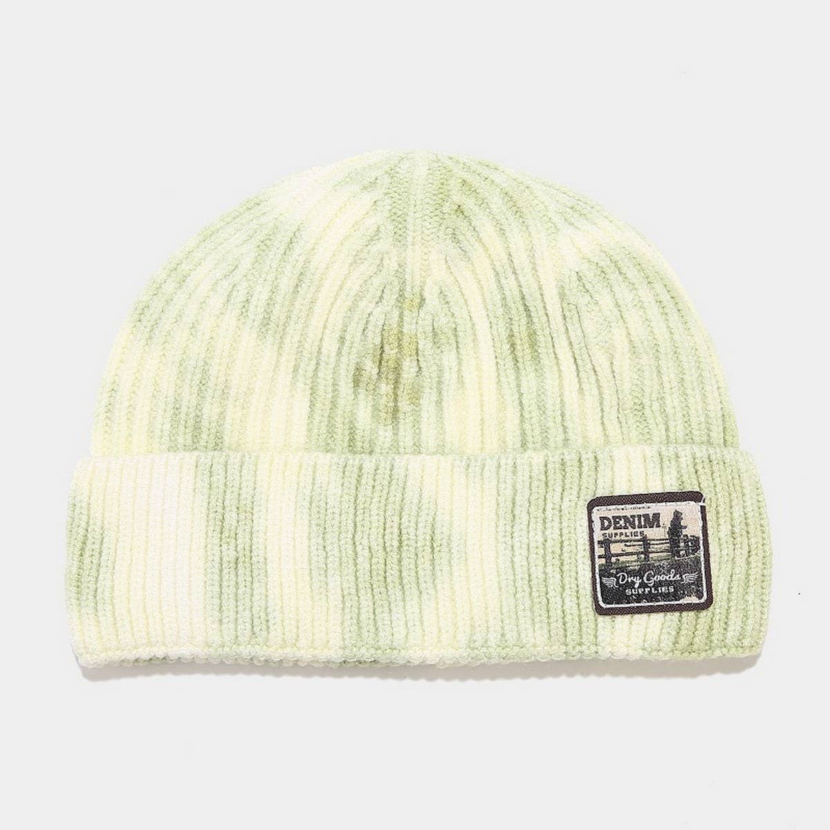 LABEL TIE-DYED MELON-SHAPED HAT KNITTED HAT_CWAH2076
