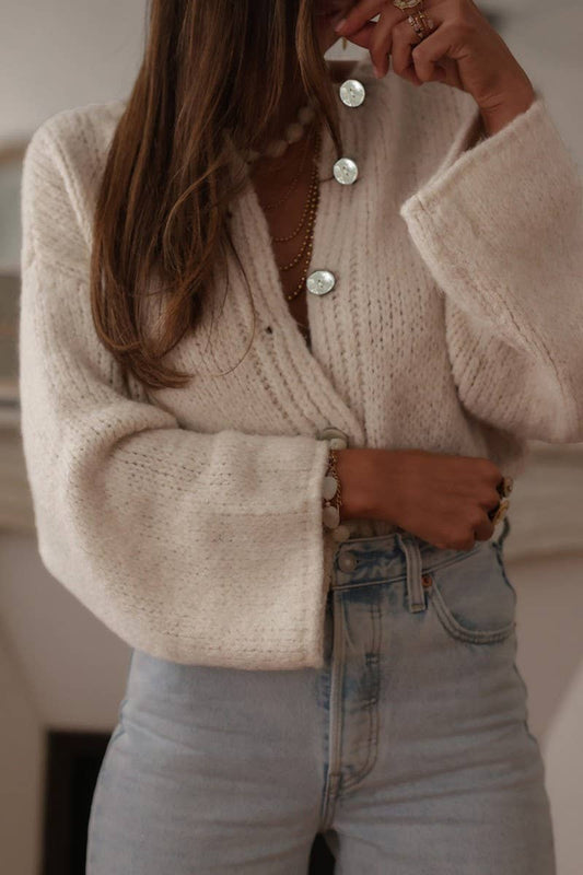 CWOCAL00712_LOOSE SOLID BUTTON-UP KNIT CARDIGAN