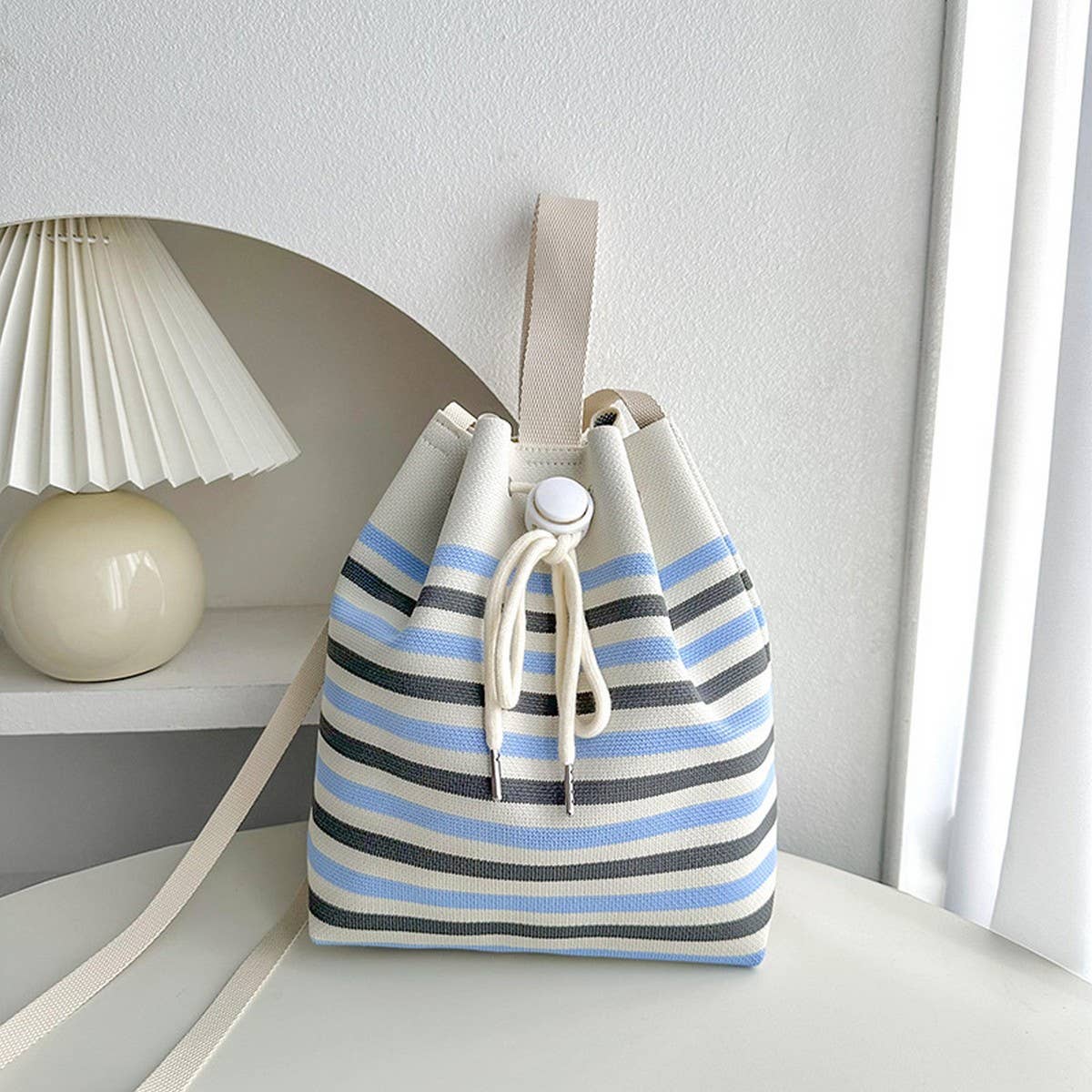 VERSATILE CASUAL DRAWSTRING TOTE CROSSBODY BAG_CWAB3069