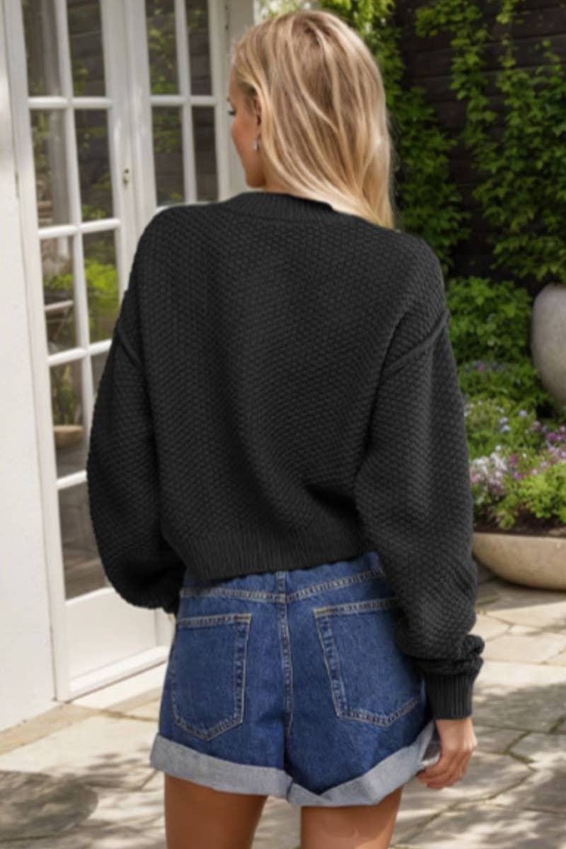 CWOCAL2210_SINGLE-BREASTED LONG-SLEEVED COMMUTER CARDIGAN