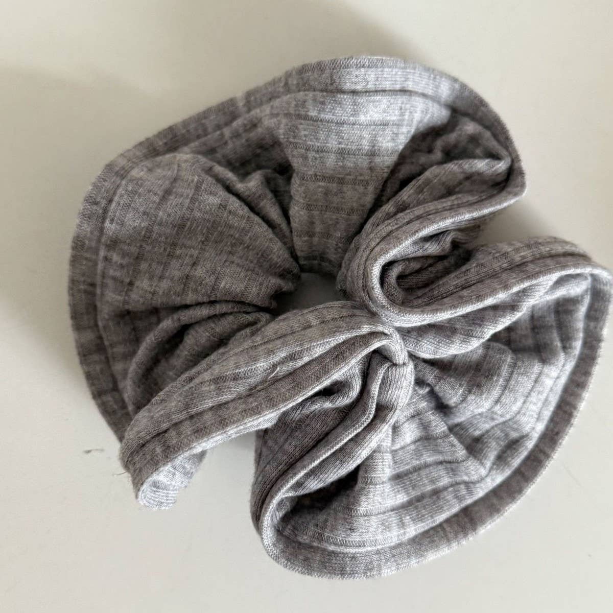 Creamy Sporty Stripe Scrunchie Hair Tie