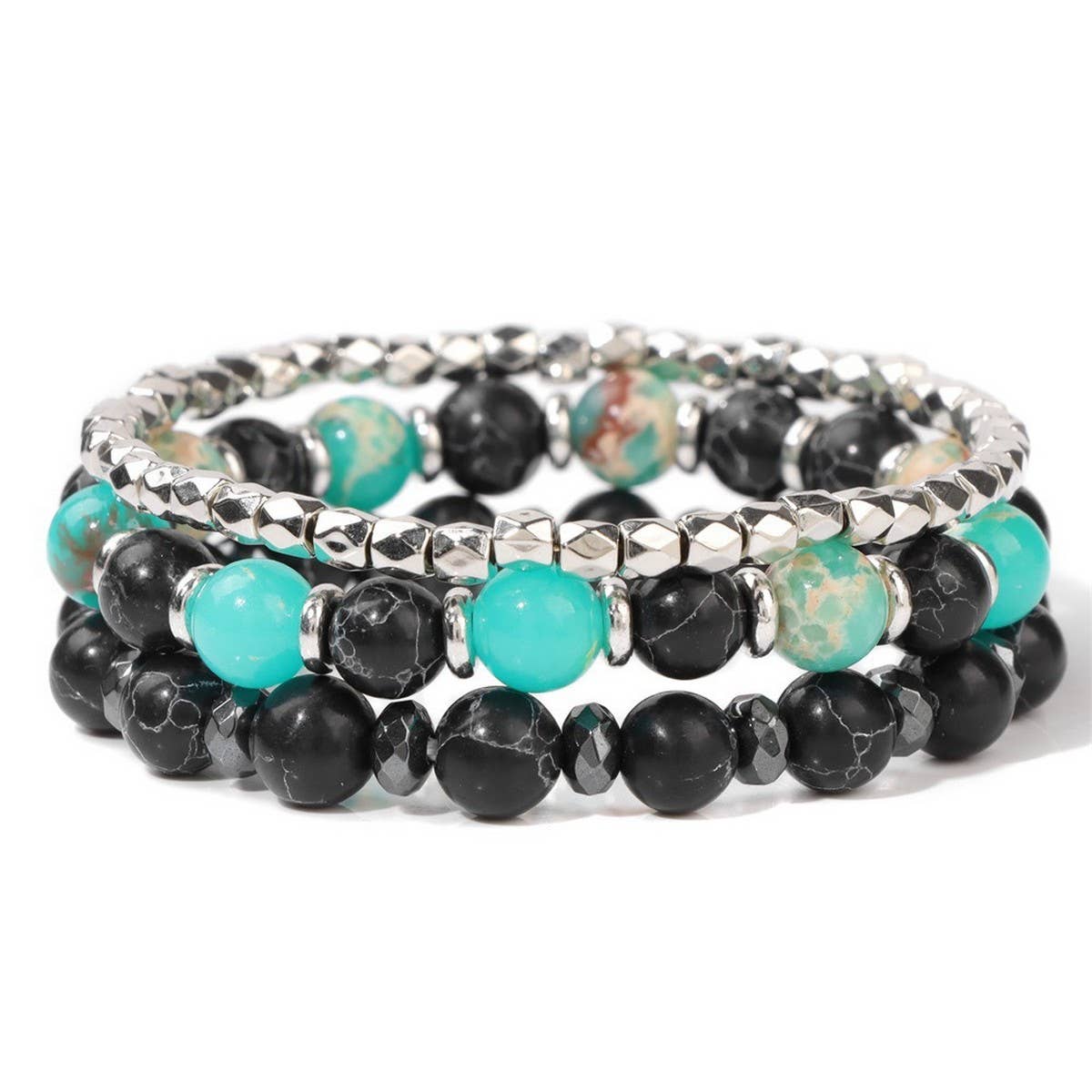 CWAJE4238_SHOUSHAN STONE BLACK GALLSTONE FASHION BRACELET