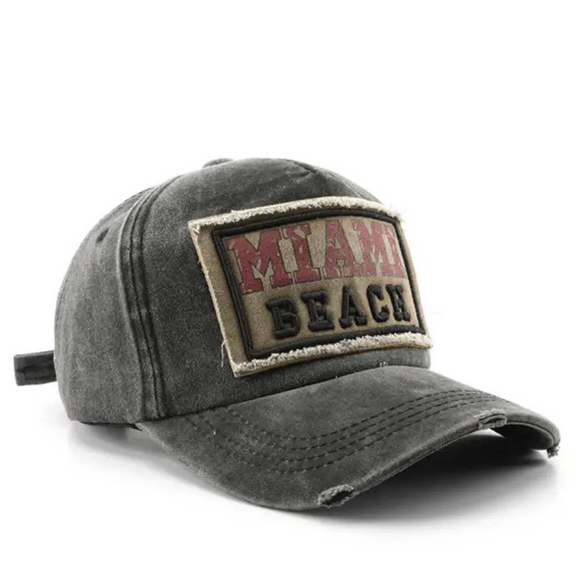 Vintage baseball cap with letter patch CWAH1274