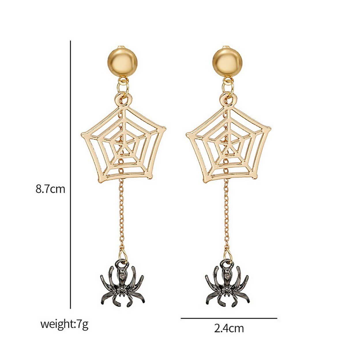 NEW PERSONALIZED SPIDER WEB HALLOWEEN EARRINGS